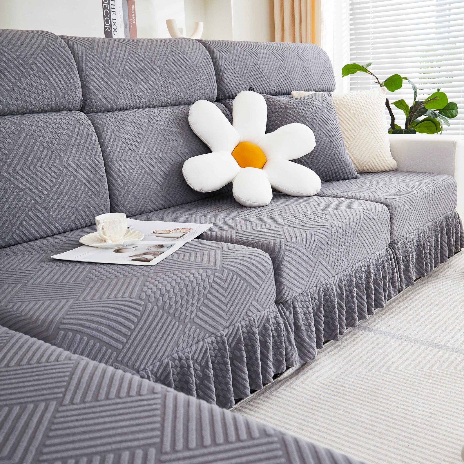 Stretch Sofa Covers for Couch Seats and Cushions, Suitable for 1/2/3/4/L Seater Sofas and Couches