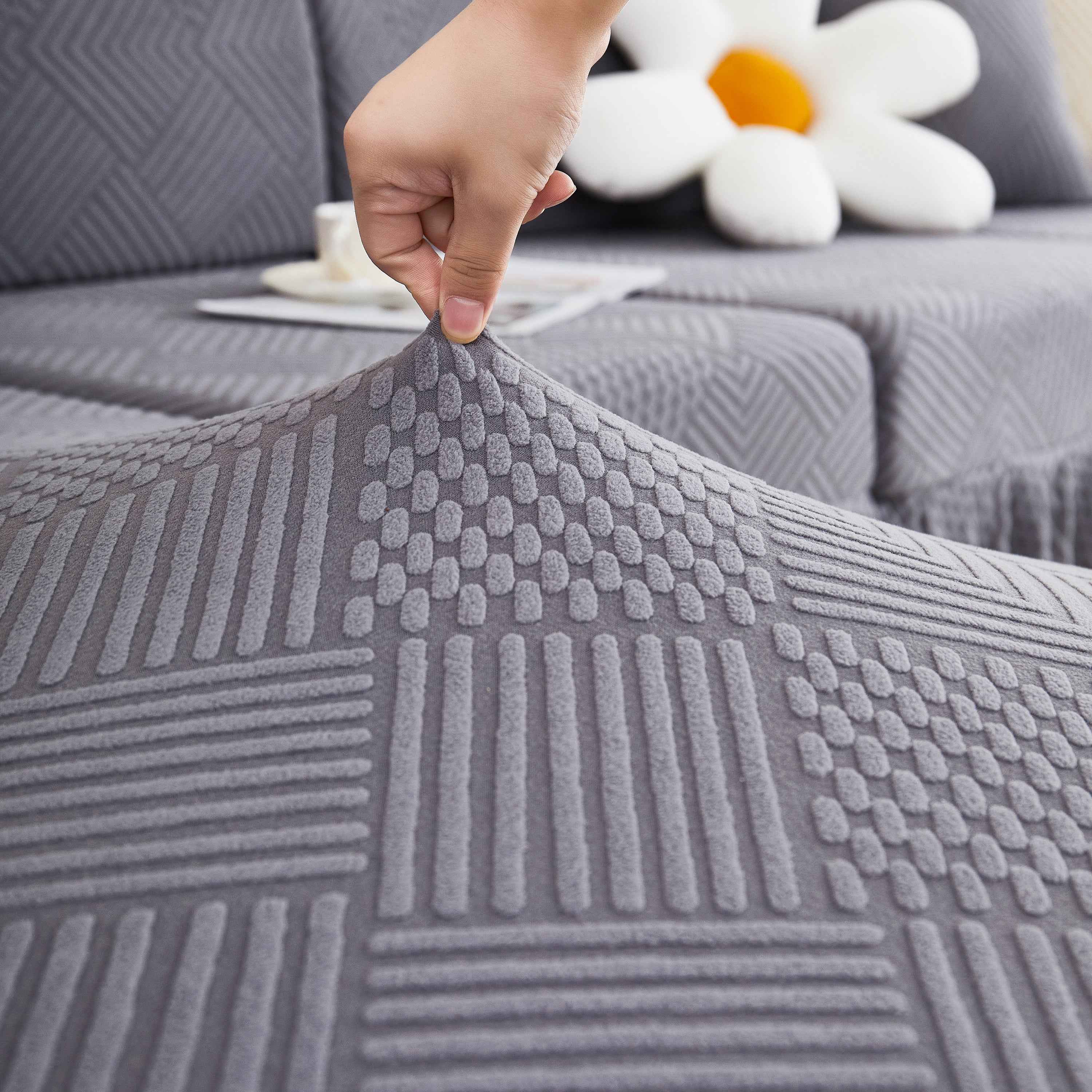 Stretch Sofa Covers for Couch Seats and Cushions, Suitable for 1/2/3/4/L Seater Sofas and Couches