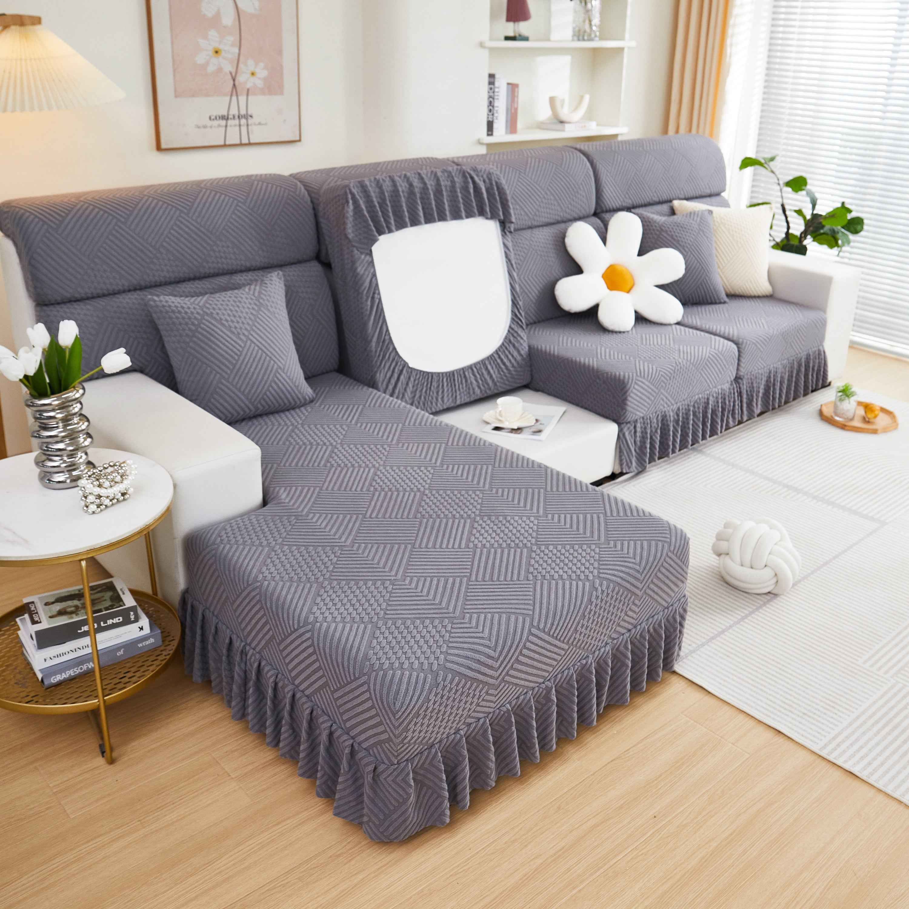 Stretch Sofa Covers for Couch Seats and Cushions, Suitable for 1/2/3/4/L Seater Sofas and Couches