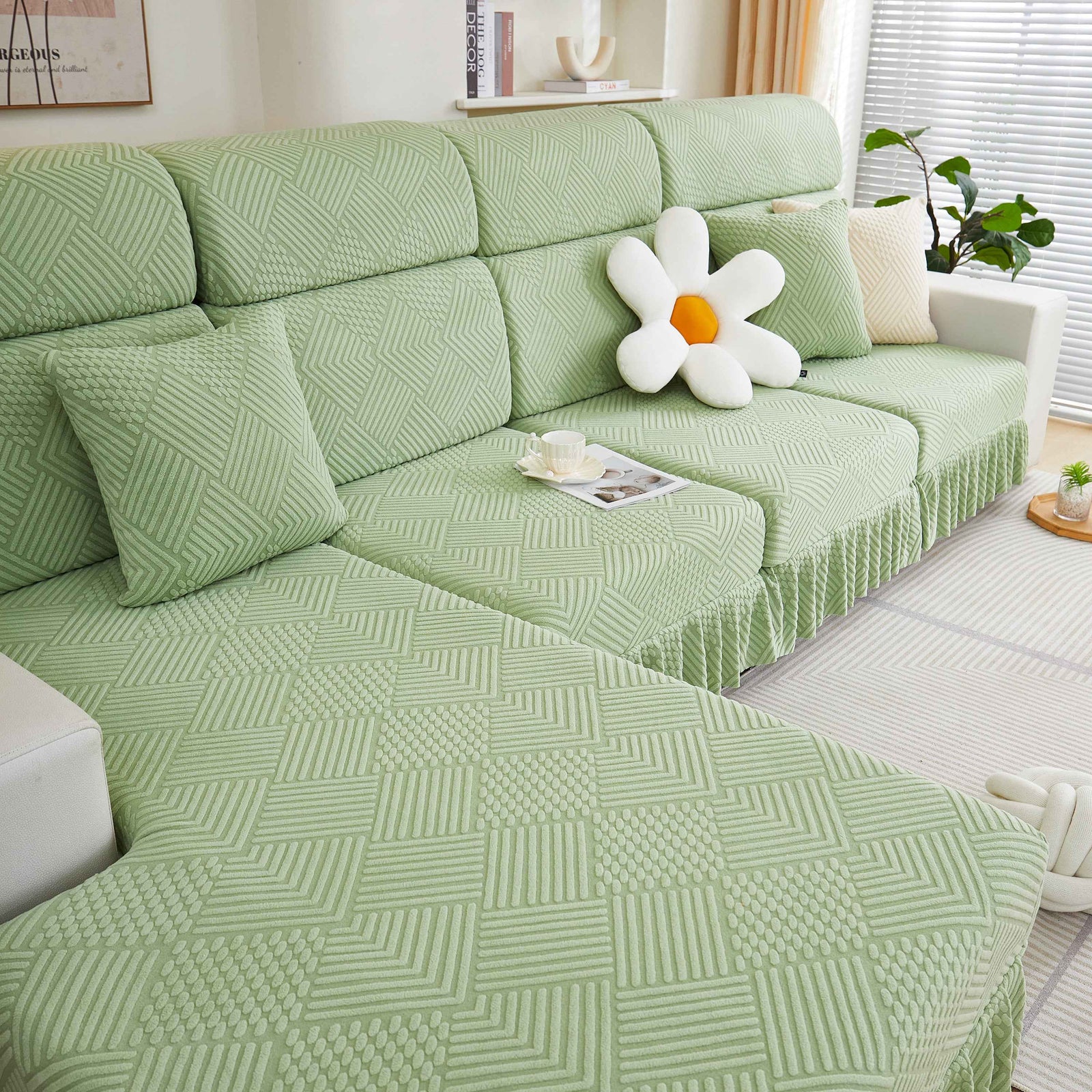 Stretch Sofa Covers for Couch Seats and Cushions, Suitable for 1/2/3/4/L Seater Sofas and Couches