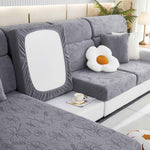 Lucky Clover Slipcover Non-Slip Stretch Jacquard Polar Fleece Sofa Cover for Pets, Cushions, Couches