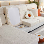 Lucky Clover Slipcover Non-Slip Stretch Jacquard Polar Fleece Sofa Cover for Pets, Cushions, Couches