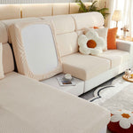 High Stretch Separate Cushion Covers Sofa Slipcover for L-Shaped Sectional Couch