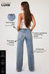 Women's Luxe Low Rise WannaBettaButt Wide Leg Jeans