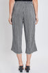 Women's High Rise Linen Capri Pant With Fray Detail