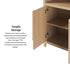 Chantelle Modern Arched Bookshelf with Cabinet