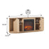 Chloe Modern Scandinavian Reeded Fireplace TV Stand in 2 Sizes