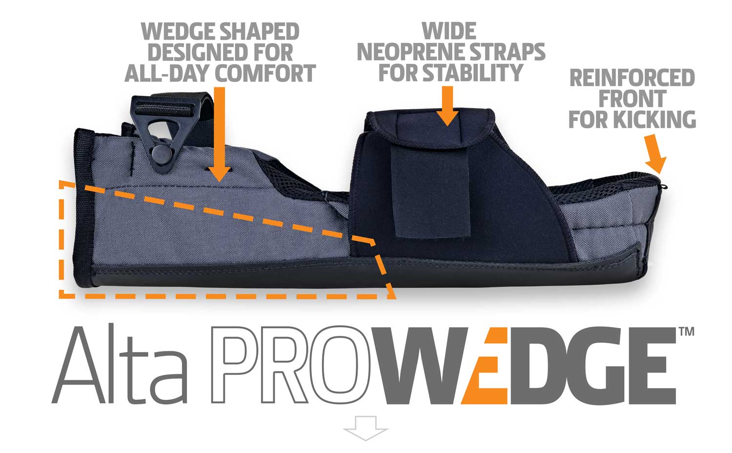 Alta PRO-WEDGE Knee Pads with NEOPRENE Top Straps