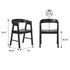 Ezra Modern Solid Wood Rounded Back Dining Chair (Set of 2)