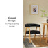Ezra Modern Solid Wood Dining Chair with Boucle Upholstery (Set of 2)