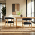 Ezra Modern Solid Wood Dining Chair with Boucle Upholstery (Set of 2)