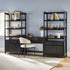 Holmes Modern Scandinavian Reeded Wide Bookshelf