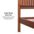 Cama Slatted Headboard Mid-Century Modern Solid Wood Bed