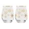 Snowflakes Stemless Wine Glass - Boxed Set of 2