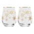 Snowflakes Stemless Wine Glass - Boxed Set of 2