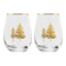 Trees Stemless Wine Glass - Boxed Set of 2