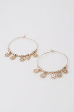 Women's Smiley Face Charms Hoop Earrings BYMANYC ® New York CONTEMPORARY VIBRANT MODERN JEWELRY - New Collection
