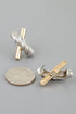 Women's Stud Earrings Two Toned Twisted X BYMANYC ® New York DUAL-FINISH CROSSOVER EARRINGS - New Collection