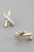 Women's Stud Earrings Two Toned Twisted X BYMANYC ® New York DUAL-FINISH CROSSOVER EARRINGS - New Collection