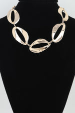 Women's Chain Necklace Hammered Abstract BYMANYC ® New York SCULPTURAL TEXTURED LINK COLLAR - New Collection