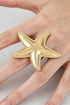 Women's Statement Ring Hammered Scale Starfish BYMANYC ® New York TEXTURED OCEANIC CELESTIAL BAND - New Collection