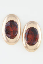 Women's Drop Earrings Modern Matte Stone Frame BYMANYC ® New York CONTEMPORARY GEOMETRIC FRAMED DANGLE - New Collection