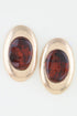 Women's Drop Earrings Modern Matte Stone Frame BYMANYC ® New York CONTEMPORARY GEOMETRIC FRAMED DANGLE - New Collection
