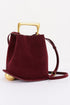 Women's Top Handle Bag Faux Suede Metal Handle BYMANYC ® New York CONTEMPORARY TEXTURED METALLIC PURSE - New Collection