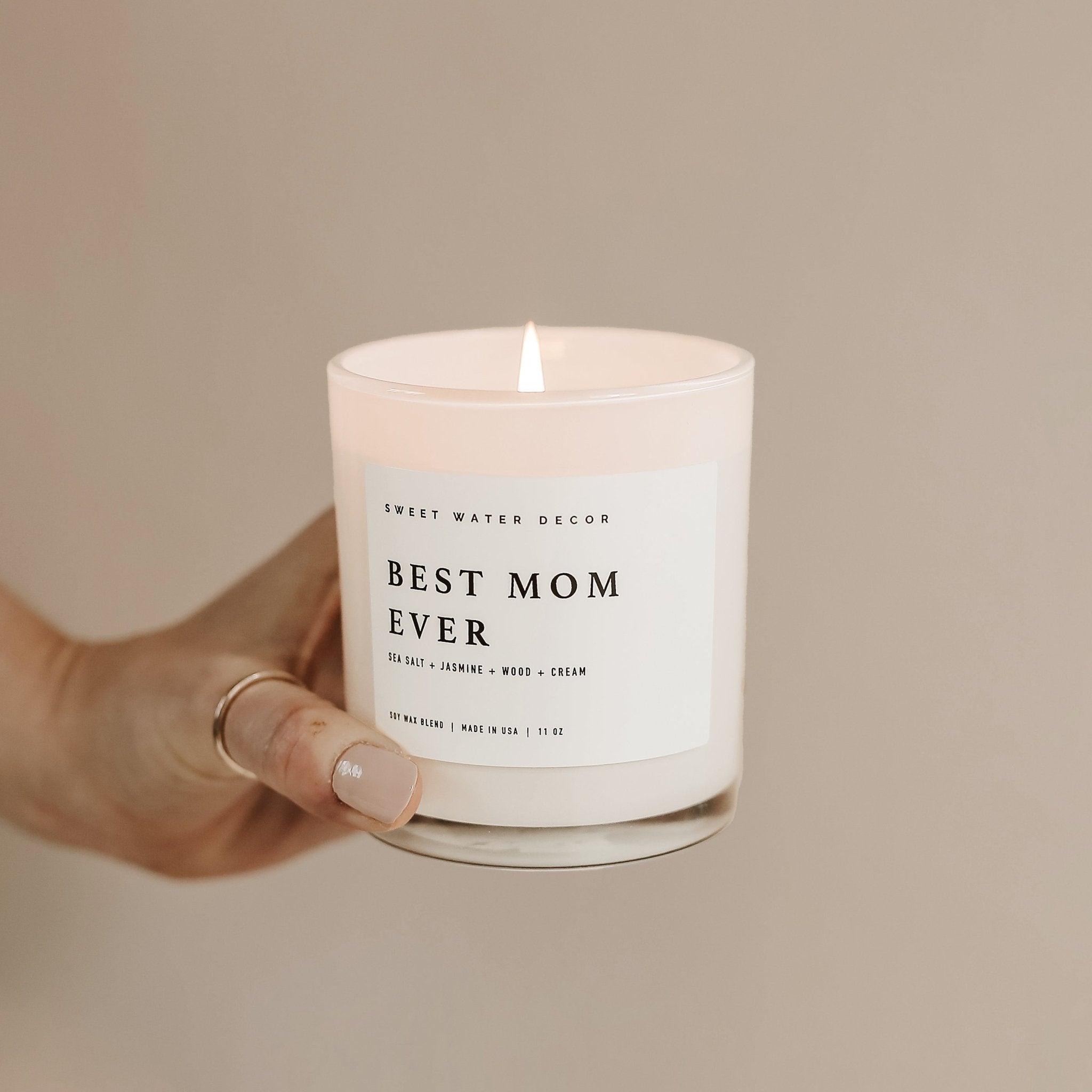 Best Mom Ever! Soy Candle - White Jar - 11 oz (Spa Day)
