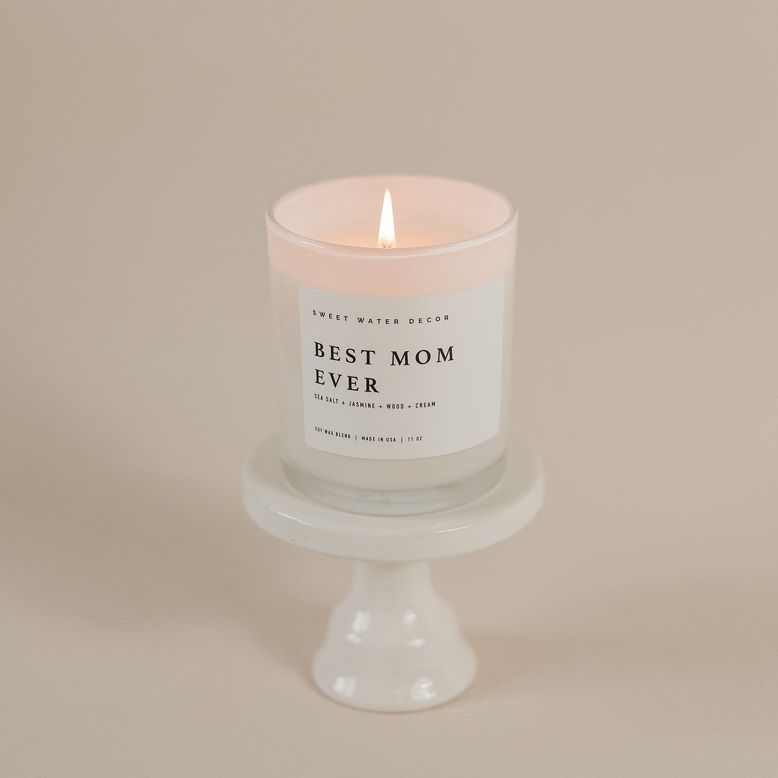 Best Mom Ever! Soy Candle - White Jar - 11 oz (Spa Day)