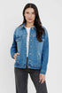Women's Drop Shoulder Boyfriend Denim Jacket