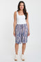 Women's Elastic Waist Bermuda With Patch Pockets