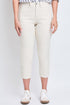 Women's High Rise Cropped Elastic Waistband Tummy Control Pant