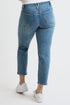 Women's Premium Stretch Cropped Slim Straight Jeans