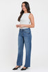 Women's Luxe Wide Leg Jeans with Angled Seam