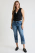 Women's Premium Stretch Cropped Mega Cuff Jeans