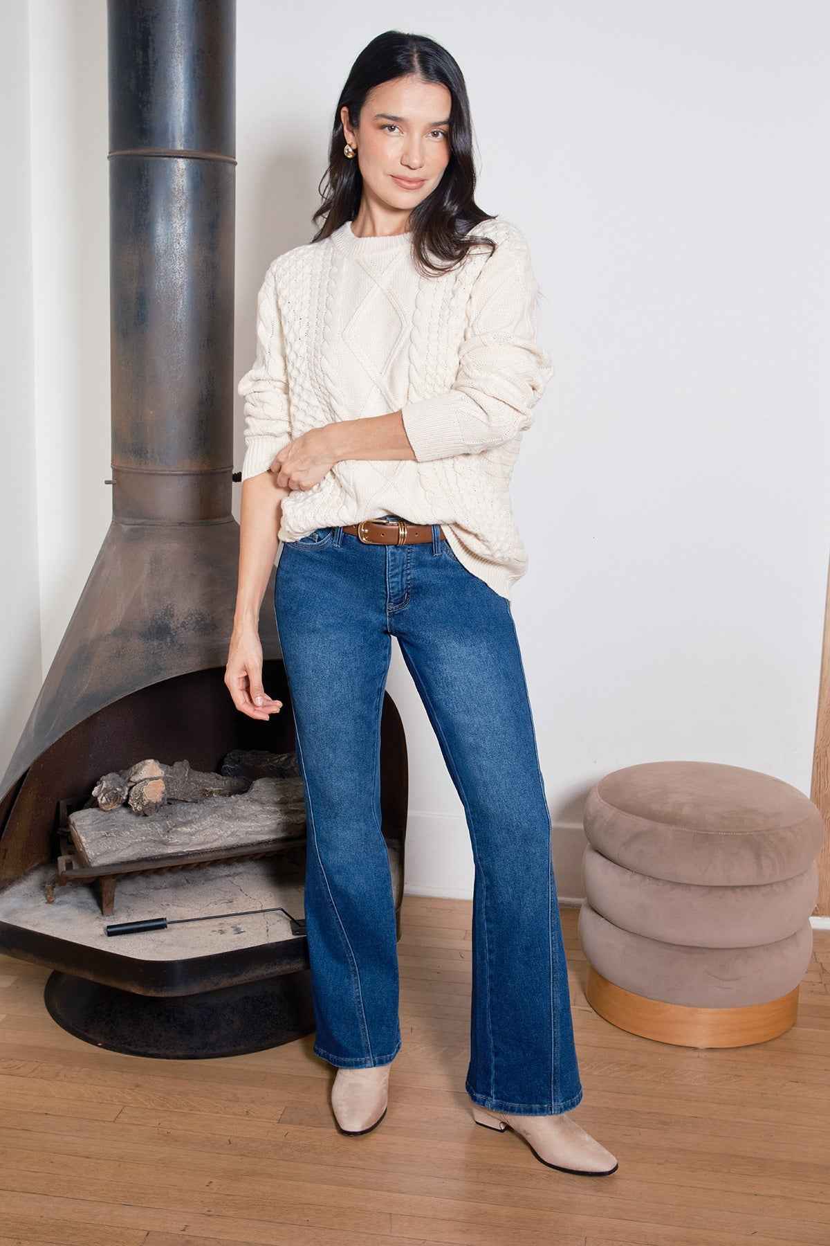Women's Curve Seam Flare Jeans