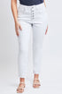 Women's Vintage High Rise Button Fly Skinny Ankle Jeans