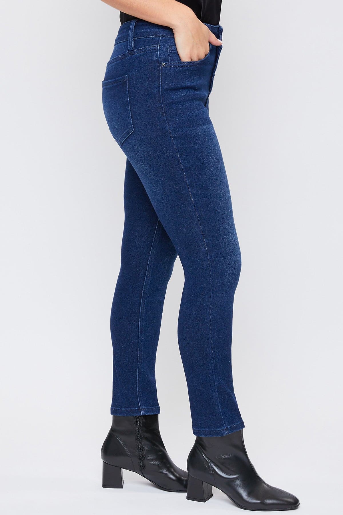 Women's Vintage High Rise Button Fly Skinny Ankle Jeans