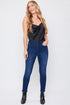 Women's Vintage High Rise Button Fly Skinny Ankle Jeans