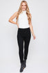 Women's Vintage High Rise Button Fly Skinny Ankle Jeans