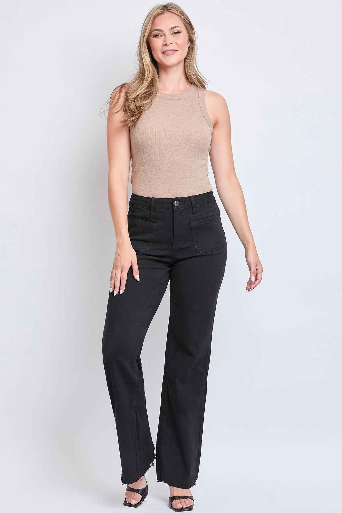 Women's High Rise Snip To Fit Wide Leg Pant