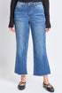 Women's High Rise Wide Leg Crop Raw Hem Jean