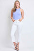 Women's Curvy Fit High Rise Hi-Lo Frayed Hem Jean