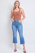 Women's Curvy Fit High Rise Hi-Lo Frayed Hem Jean