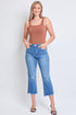 Women's Curvy Fit High Rise Hi-Lo Frayed Hem Jean