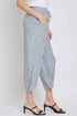 Women's Linen Elastic Waist with Tulip Hem Pant