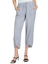 Women's Linen Elastic Waist with Tulip Hem Pant