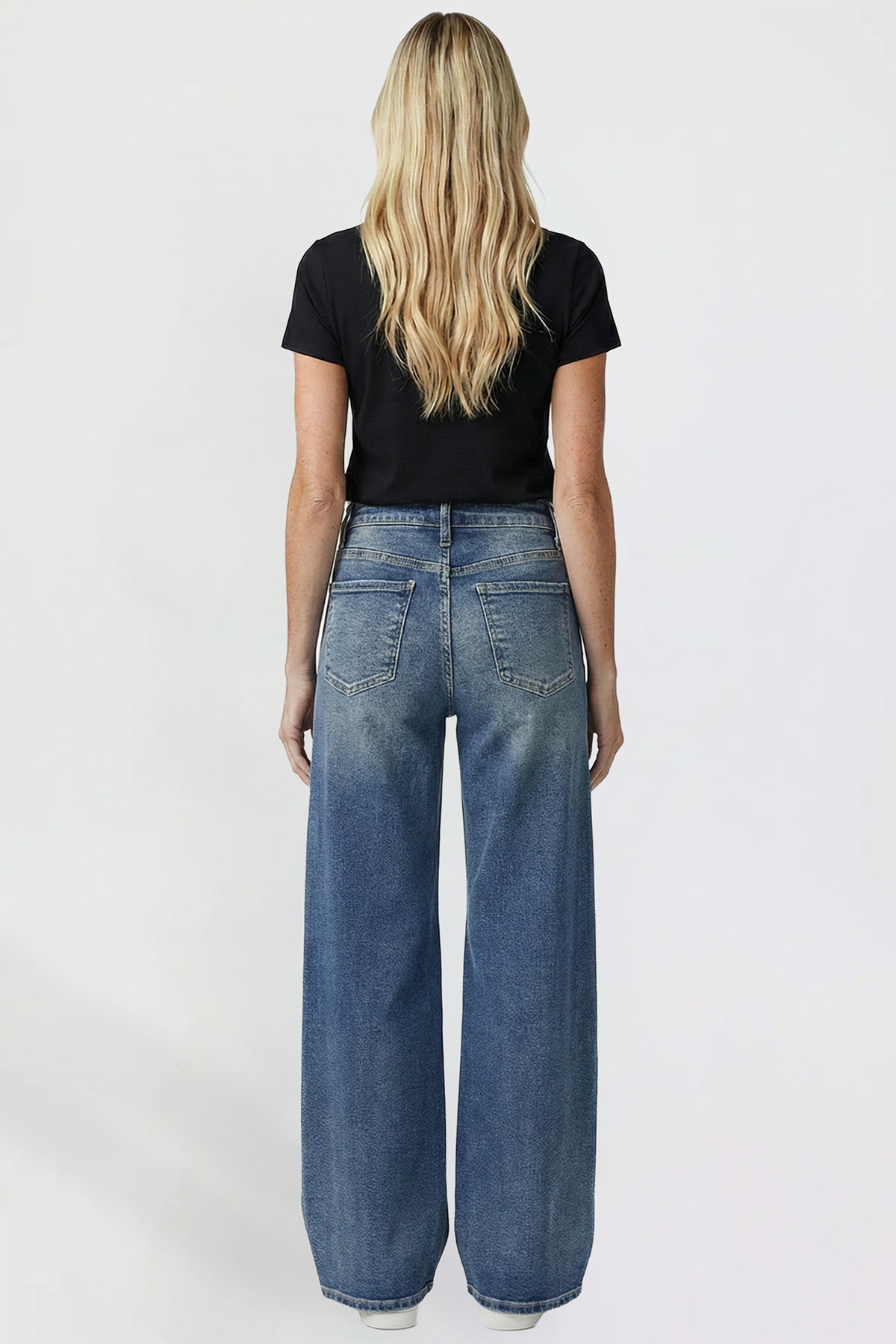Women's Kayla High Rise Premium Stretch Wide Leg Jeans