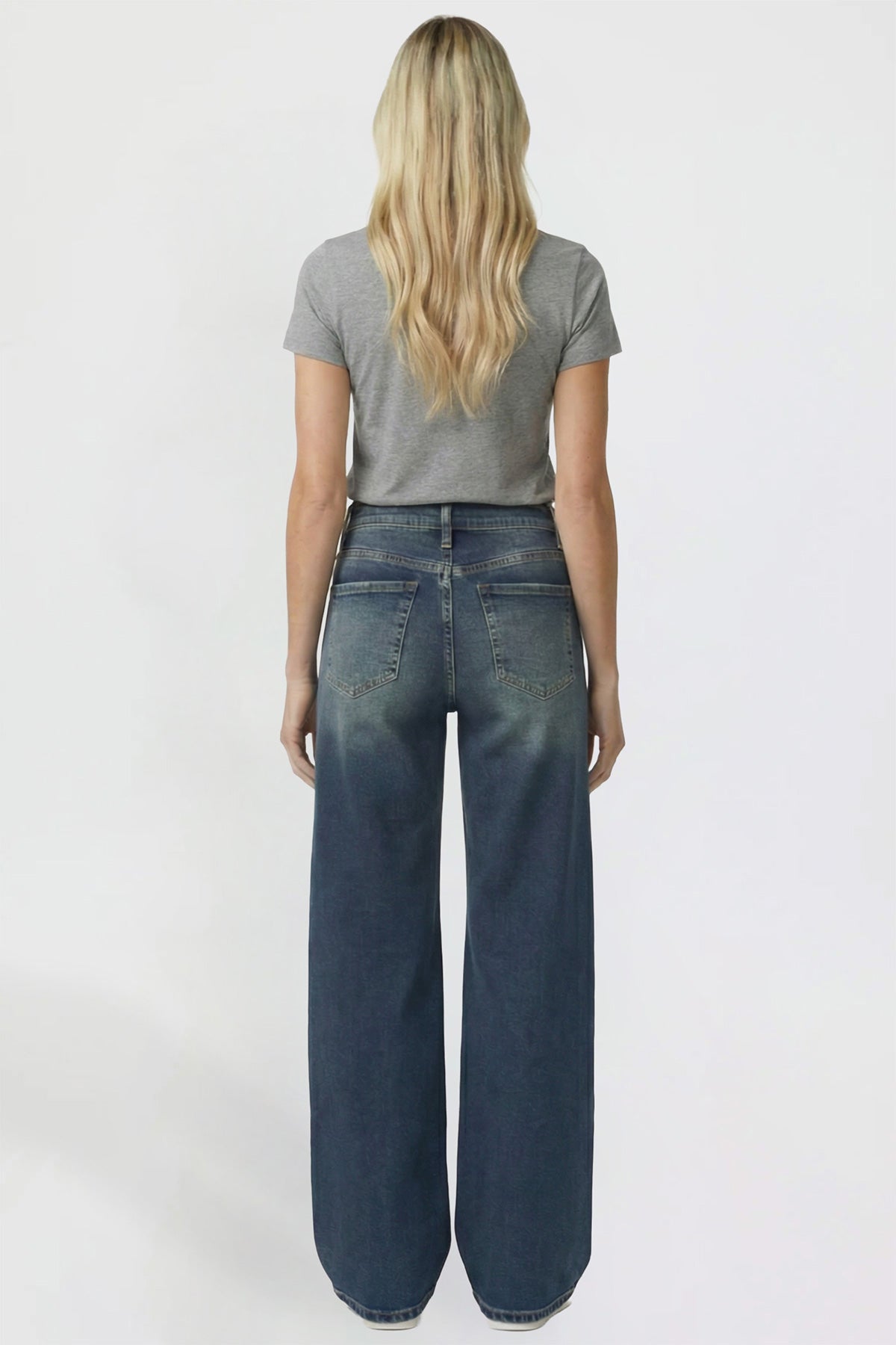 Women's Kayla High Rise Premium Stretch Wide Leg Jeans